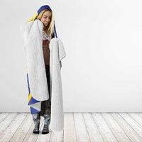 Bosnia and Herzegovina Independence Day Hooded Blanket Zlatni Ljiljan Map With Eagle Proud