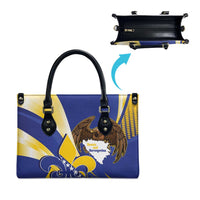 Bosnia and Herzegovina Independence Day Leather Bag Zlatni Ljiljan Map With Eagle Proud