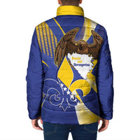 Bosnia and Herzegovina Independence Day Padded Jacket Zlatni Ljiljan Map With Eagle Proud