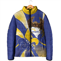 Bosnia and Herzegovina Independence Day Padded Jacket Zlatni Ljiljan Map With Eagle Proud