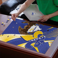 Bosnia and Herzegovina Independence Day Puzzle Zlatni Ljiljan Map With Eagle Proud