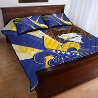 Bosnia and Herzegovina Independence Day Quilt Bed Set Zlatni Ljiljan Map With Eagle Proud