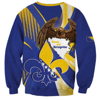 Bosnia and Herzegovina Independence Day Sweatshirt Zlatni Ljiljan Map With Eagle Proud