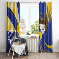 Bosnia and Herzegovina Independence Day Window Curtain Zlatni Ljiljan Map With Eagle Proud