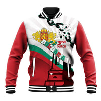 Personalized Bulgaria Liberation Day Baseball Jacket Happy 3rd March Shipka Monument Curve Flag