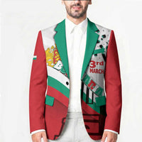 Personalized Bulgaria Liberation Day Blazer Happy 3rd March Shipka Monument Curve Flag