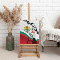 Bulgaria Liberation Day Canvas Wall Art Happy 3rd March Shipka Monument Curve Flag