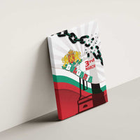 Bulgaria Liberation Day Canvas Wall Art Happy 3rd March Shipka Monument Curve Flag