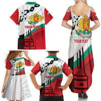 Personalized Bulgaria Liberation Day Family Matching Summer Maxi Dress and Hawaiian Shirt Happy 3rd March Shipka Monument Curve Flag