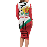Personalized Bulgaria Liberation Day Long Sleeve Bodycon Dress Happy 3rd March Shipka Monument Curve Flag