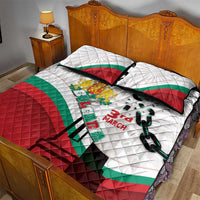 Bulgaria Liberation Day Quilt Bed Set Happy 3rd March Shipka Monument Curve Flag
