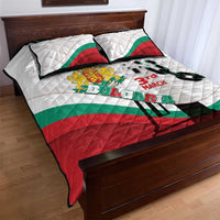 Bulgaria Liberation Day Quilt Bed Set Happy 3rd March Shipka Monument Curve Flag