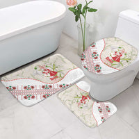 Baba Marta Bulgaria Bathroom Set Martenitsa Snowdrop Shevitsa Folk Pattern