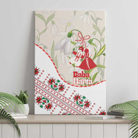 Baba Marta Bulgaria Canvas Wall Art Martenitsa Snowdrop Shevitsa Folk Pattern