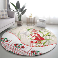 Baba Marta Bulgaria Round Carpet Martenitsa Snowdrop Shevitsa Folk Pattern