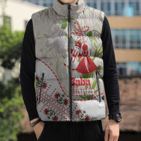 Baba Marta Bulgaria Sleeveless Puffer Jacket Martenitsa Snowdrop Shevitsa Folk Pattern