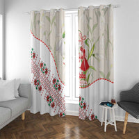 Baba Marta Bulgaria Window Curtain Martenitsa Snowdrop Shevitsa Folk Pattern
