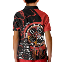 Canada National Aboriginal Day Kid Polo Shirt Indigenous Peoples Inuksuit With Dreamcatcher - Wonder Print Shop