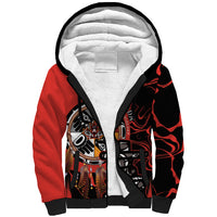 Canada National Aboriginal Day Sherpa Hoodie Indigenous Peoples Inuksuit With Dreamcatcher - Wonder Print Shop