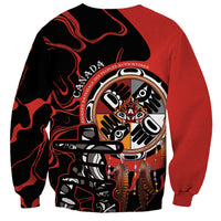 Canada National Aboriginal Day Sweatshirt Indigenous Peoples Inuksuit With Dreamcatcher - Wonder Print Shop