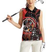 Canada National Aboriginal Day Women Sleeveless Polo Shirt Indigenous Peoples Inuksuit With Dreamcatcher - Wonder Print Shop