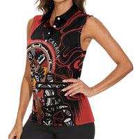 Canada National Aboriginal Day Women Sleeveless Polo Shirt Indigenous Peoples Inuksuit With Dreamcatcher - Wonder Print Shop