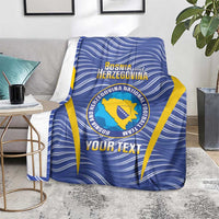 Custom Bosnia and Herzegovina Football Blanket Come On Zmajevi