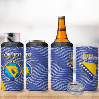 Custom Bosnia and Herzegovina Football 4 in 1 Can Cooler Tumbler Come On Zmajevi