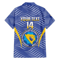 Custom Bosnia and Herzegovina Football Family Matching Long Sleeve Bodycon Dress and Hawaiian Shirt Come On Zmajevi