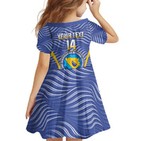 Custom Bosnia and Herzegovina Football Family Matching Mermaid Dress and Hawaiian Shirt Come On Zmajevi