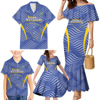 Custom Bosnia and Herzegovina Football Family Matching Mermaid Dress and Hawaiian Shirt Come On Zmajevi