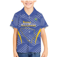 Custom Bosnia and Herzegovina Football Family Matching Mermaid Dress and Hawaiian Shirt Come On Zmajevi