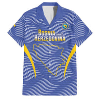 Custom Bosnia and Herzegovina Football Family Matching Off The Shoulder Long Sleeve Dress and Hawaiian Shirt Come On Zmajevi