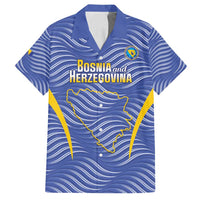 Custom Bosnia and Herzegovina Football Family Matching Off Shoulder Short Dress and Hawaiian Shirt Come On Zmajevi