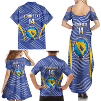 Custom Bosnia and Herzegovina Football Family Matching Summer Maxi Dress and Hawaiian Shirt Come On Zmajevi