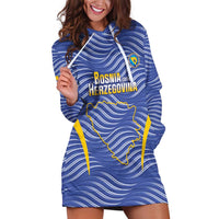 Custom Bosnia and Herzegovina Football Hoodie Dress Come On Zmajevi