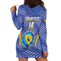 Custom Bosnia and Herzegovina Football Hoodie Dress Come On Zmajevi