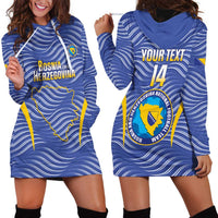 Custom Bosnia and Herzegovina Football Hoodie Dress Come On Zmajevi