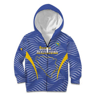 Custom Bosnia and Herzegovina Football Kid Hoodie Come On Zmajevi