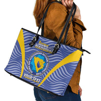 Custom Bosnia and Herzegovina Football Leather Tote Bag Come On Zmajevi