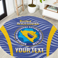Custom Bosnia and Herzegovina Football Round Carpet Come On Zmajevi