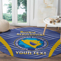 Custom Bosnia and Herzegovina Football Round Carpet Come On Zmajevi