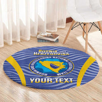 Custom Bosnia and Herzegovina Football Round Carpet Come On Zmajevi