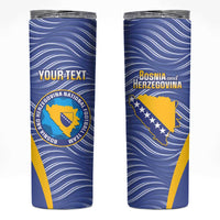 Custom Bosnia and Herzegovina Football Skinny Tumbler Come On Zmajevi