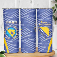 Custom Bosnia and Herzegovina Football Skinny Tumbler Come On Zmajevi