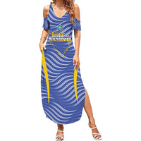 Custom Bosnia and Herzegovina Football Summer Maxi Dress Come On Zmajevi