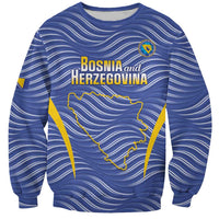Custom Bosnia and Herzegovina Football Sweatshirt Come On Zmajevi