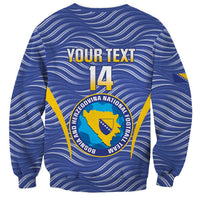 Custom Bosnia and Herzegovina Football Sweatshirt Come On Zmajevi