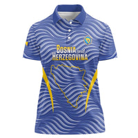 Custom Bosnia and Herzegovina Football Women Polo Shirt Come On Zmajevi