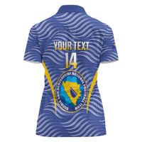 Custom Bosnia and Herzegovina Football Women Polo Shirt Come On Zmajevi